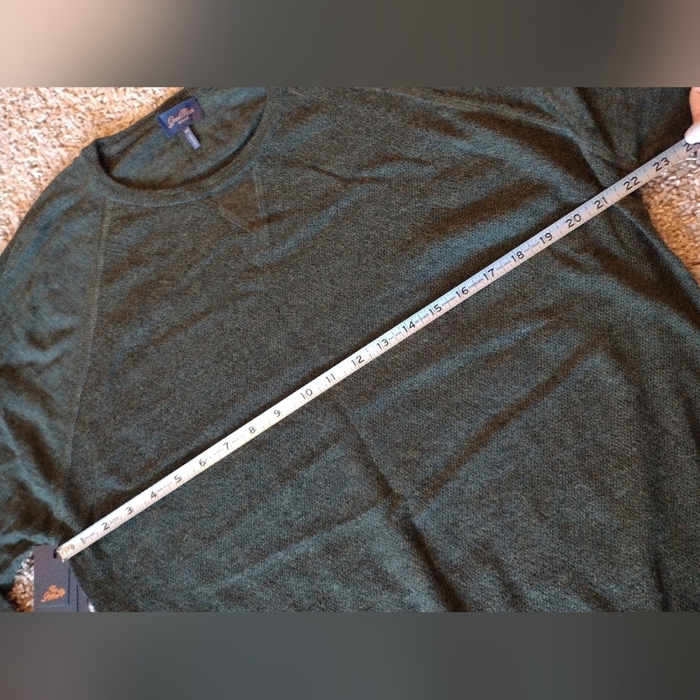 Good Man Brand Dark Green Merino Wool Sweater NWT - Picture 9 of 10